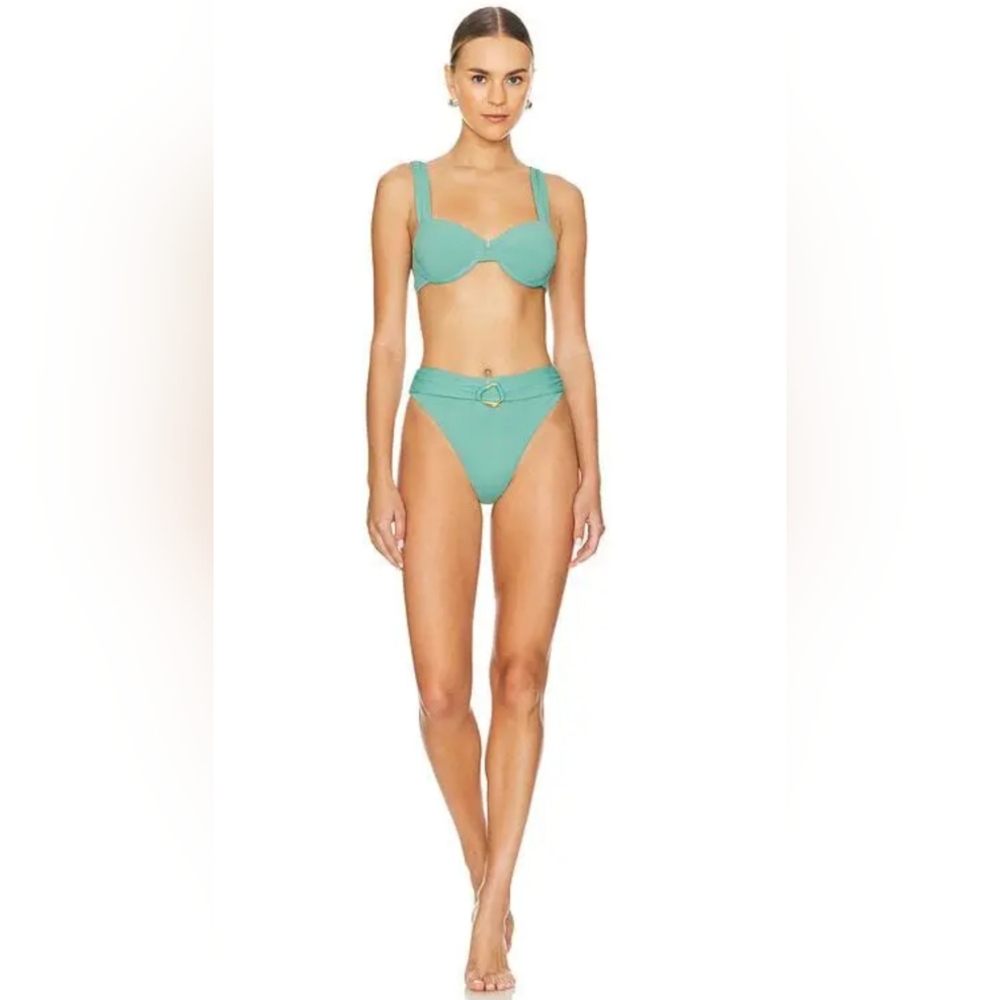 NWT Riot Swim Nuor Two Piece Bikini Set Seafoam Xs Revolve